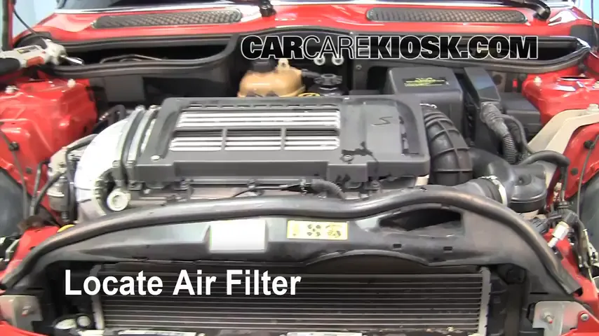 2004 Mini Cooper S 1.6L 4 Cyl. Supercharged Air Filter (Engine) Replace